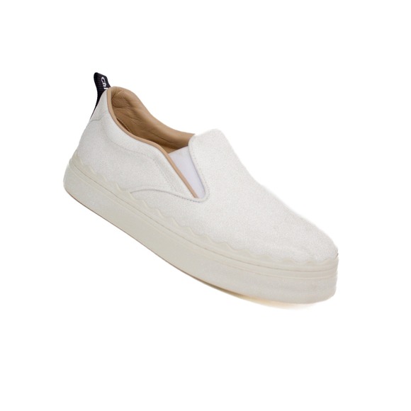 Chloe Shoes - CHLOÉ LAUREN LEATHER SLIP ON SNEAKERS Women's Size 7 US/ 37 EU